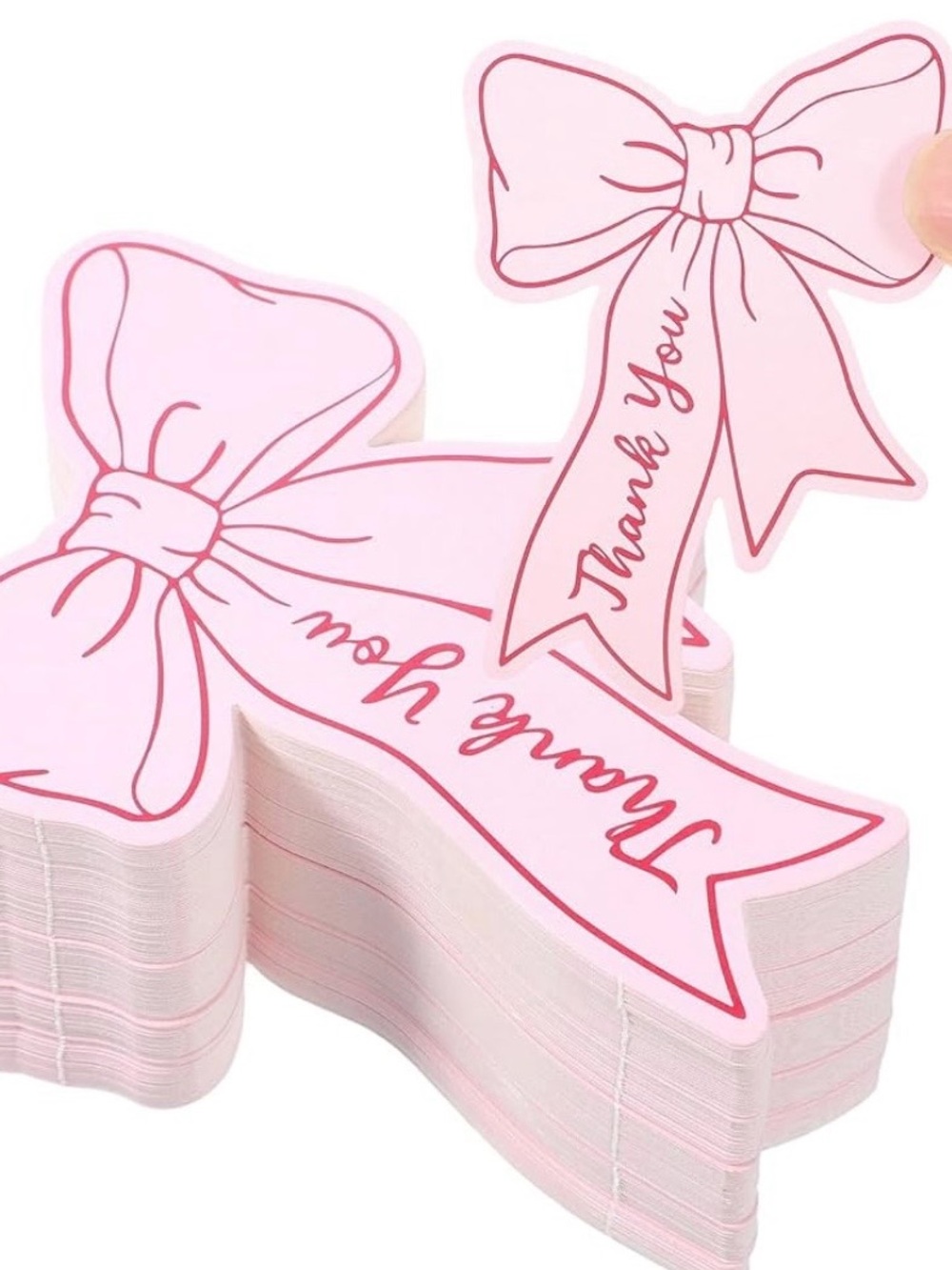 Thank You Cards 50 big with Bows & Blank Notes 🎀 Elegant Gift Tags | Party, - Picture 7 of 12